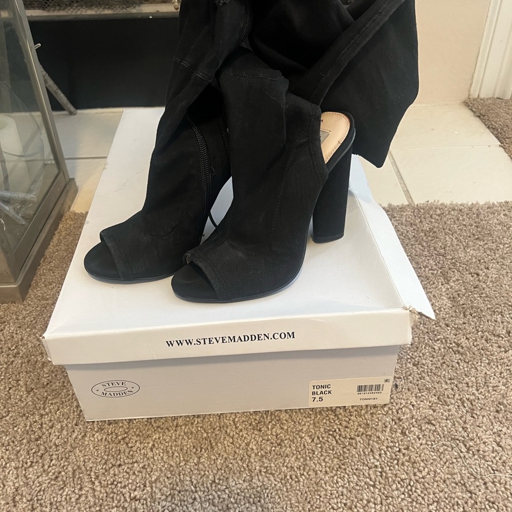 Steve Madden Women's Black Heeled Boots